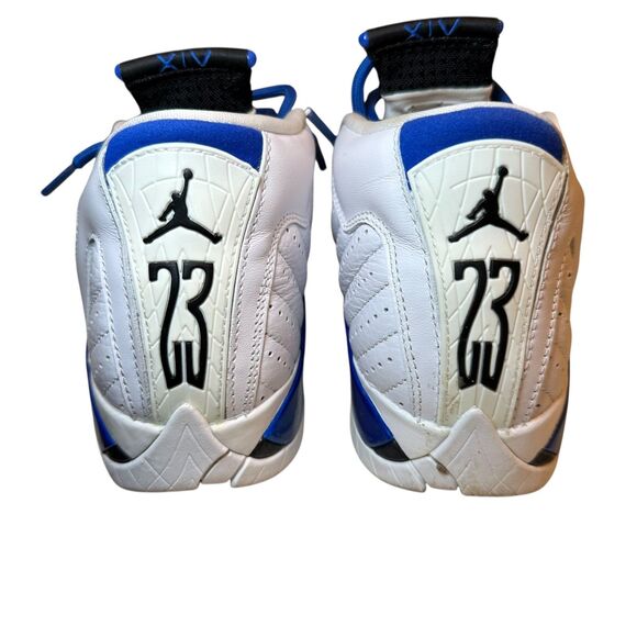 Nike Air Jordan 14 Retro GS Hyper Royal/Black/White Youth 4.5 Unisex 487524-104 - Picture 3 of 11